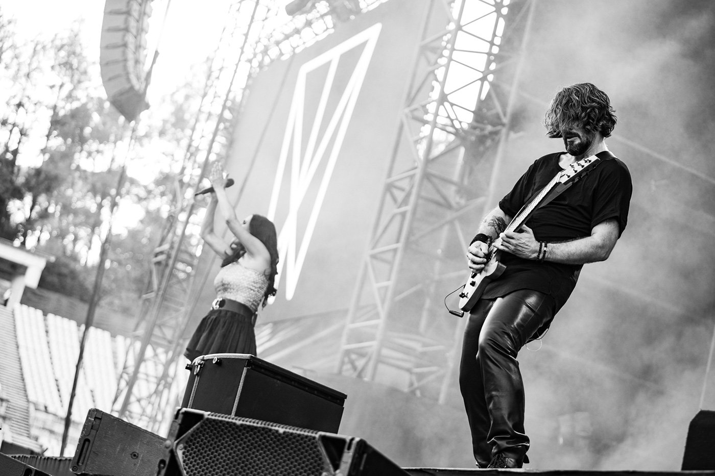 Within Temptation na abertura do show do Iron Maiden em Lisboa. Crédito: Rodrigo Simas