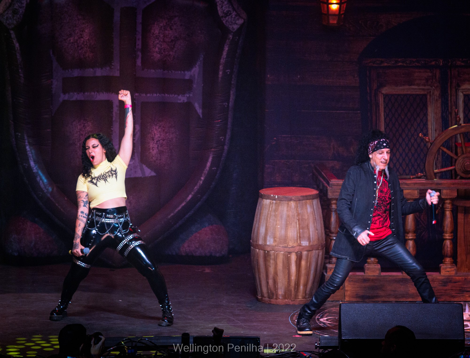 Marcello Pompeu e Fernanda Lira na turnê 'Vera Cruz' em São Paulo. Crédito: Wellington Penilha