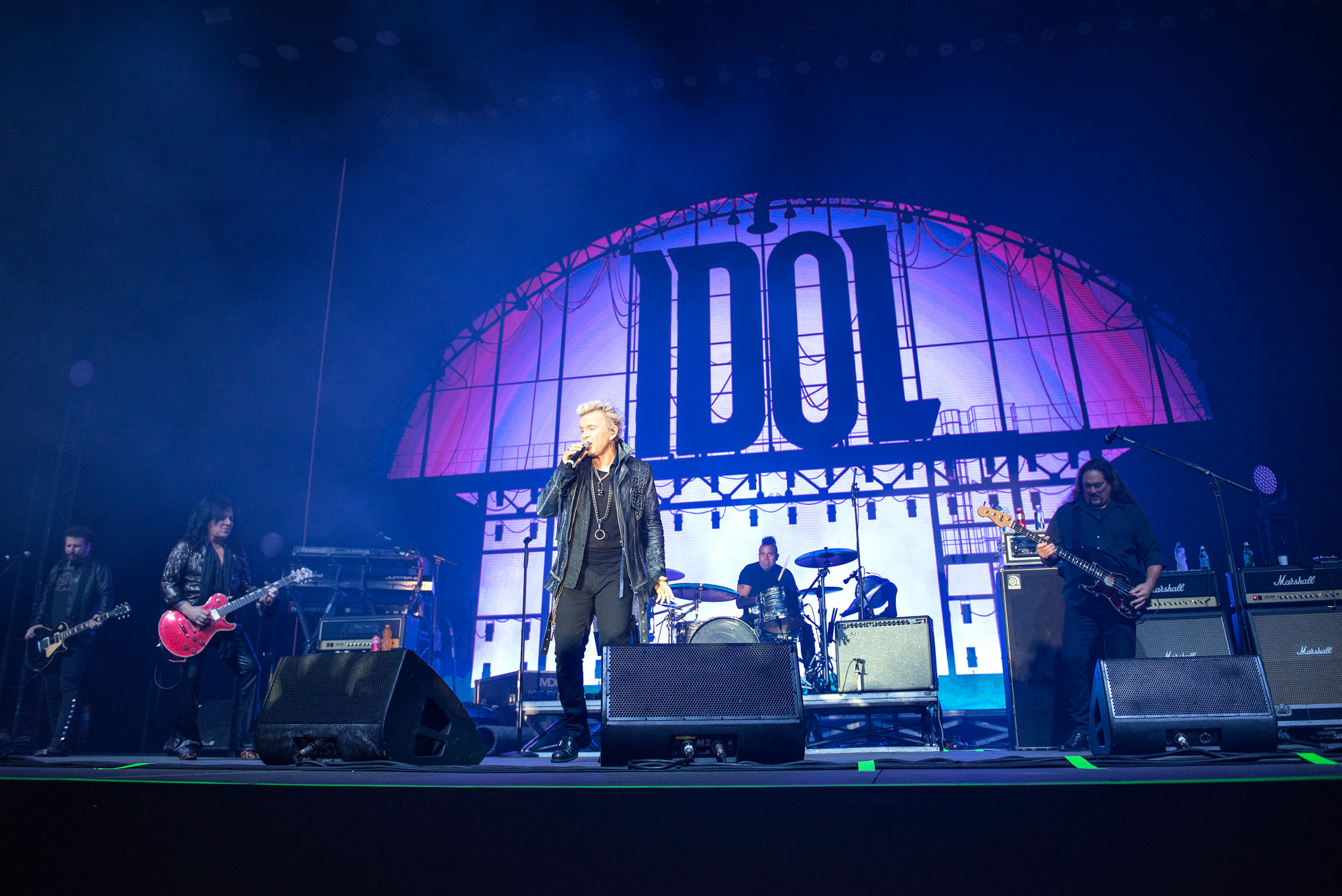 Billy Idol no Pavilhão Pacaembú, em São Paulo. Crédito: Leca Suzuki