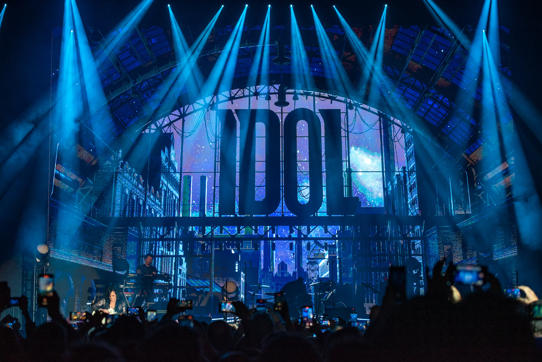 Billy Idol no Pavilhão Pacaembú, em São Paulo. Crédito: Leca Suzuki