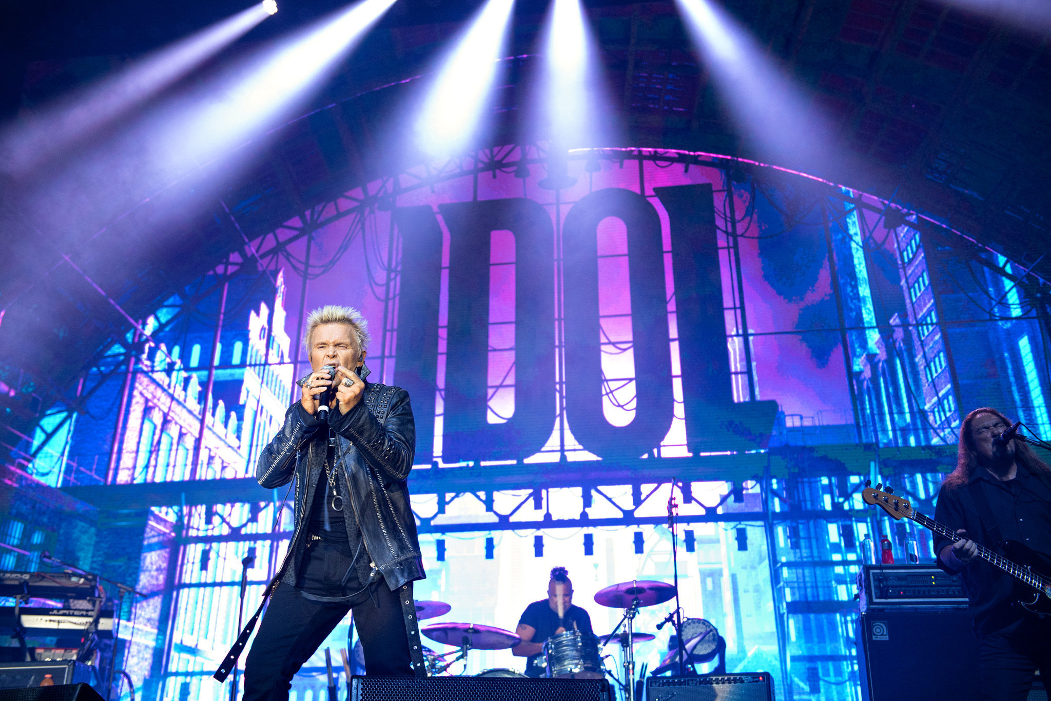Billy Idol no Pavilhão Pacaembú, em São Paulo. Crédito: Leca Suzuki