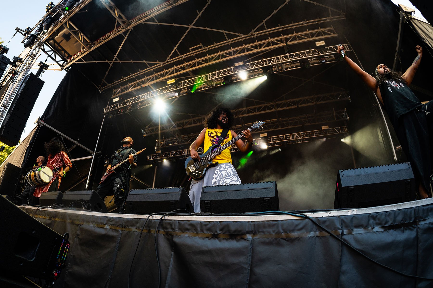 Bloodywood no festival Aftershock 2022. Crédito: Rafael Beck