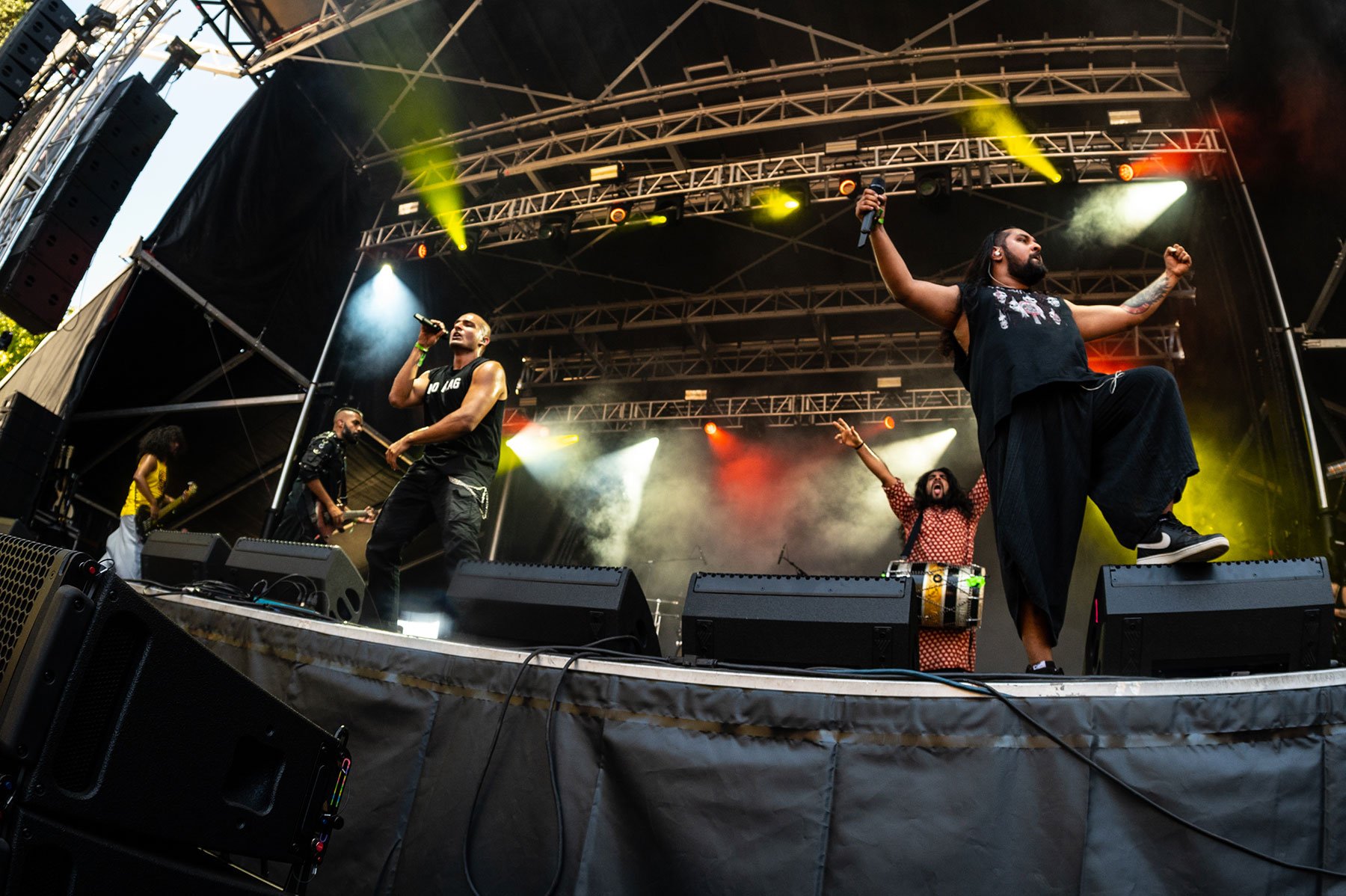 Bloodywood no festival Aftershock 2022. Crédito: Rafael Beck