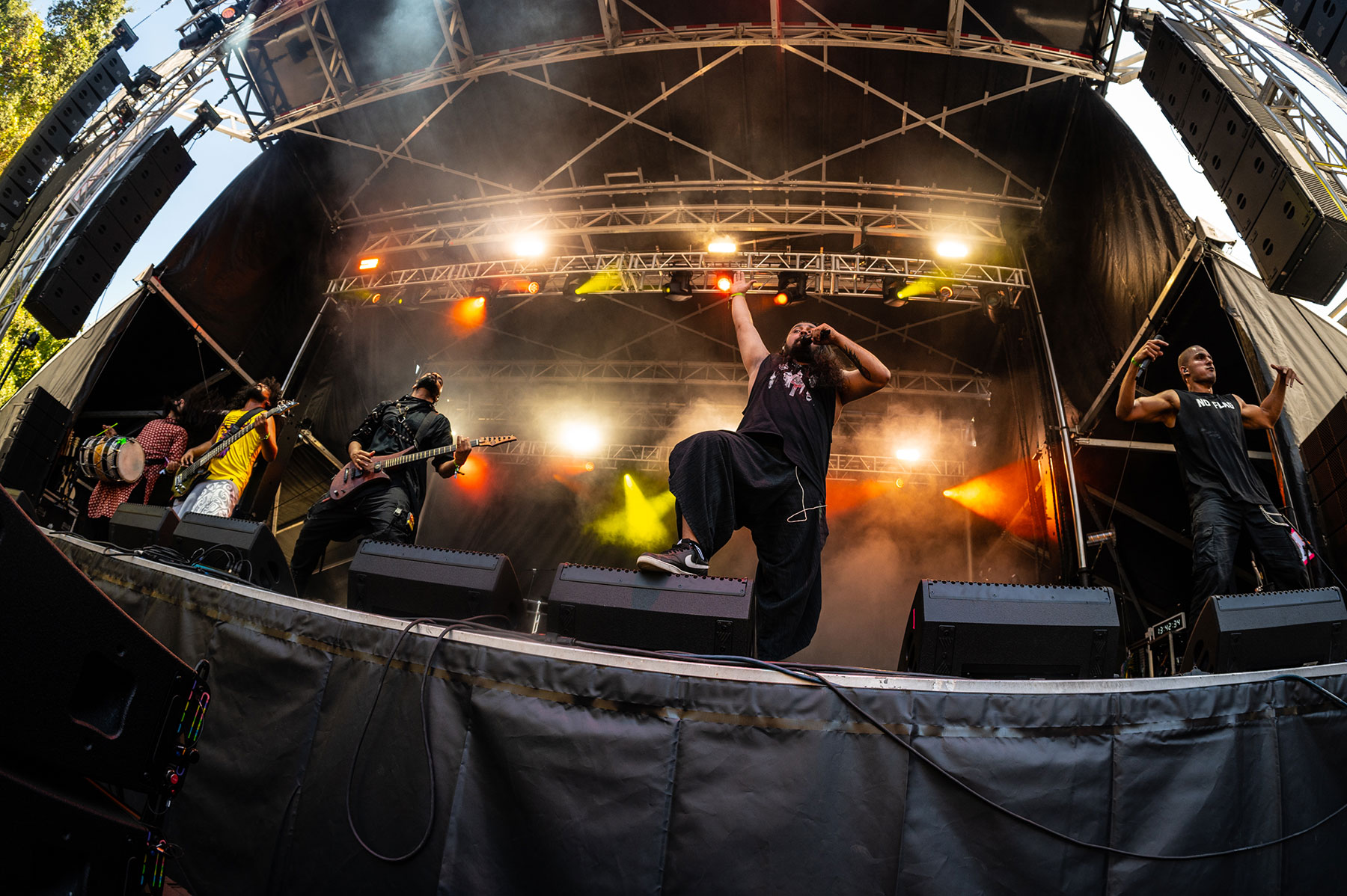 Bloodywood no festival Aftershock 2022. Crédito: Rafael Beck