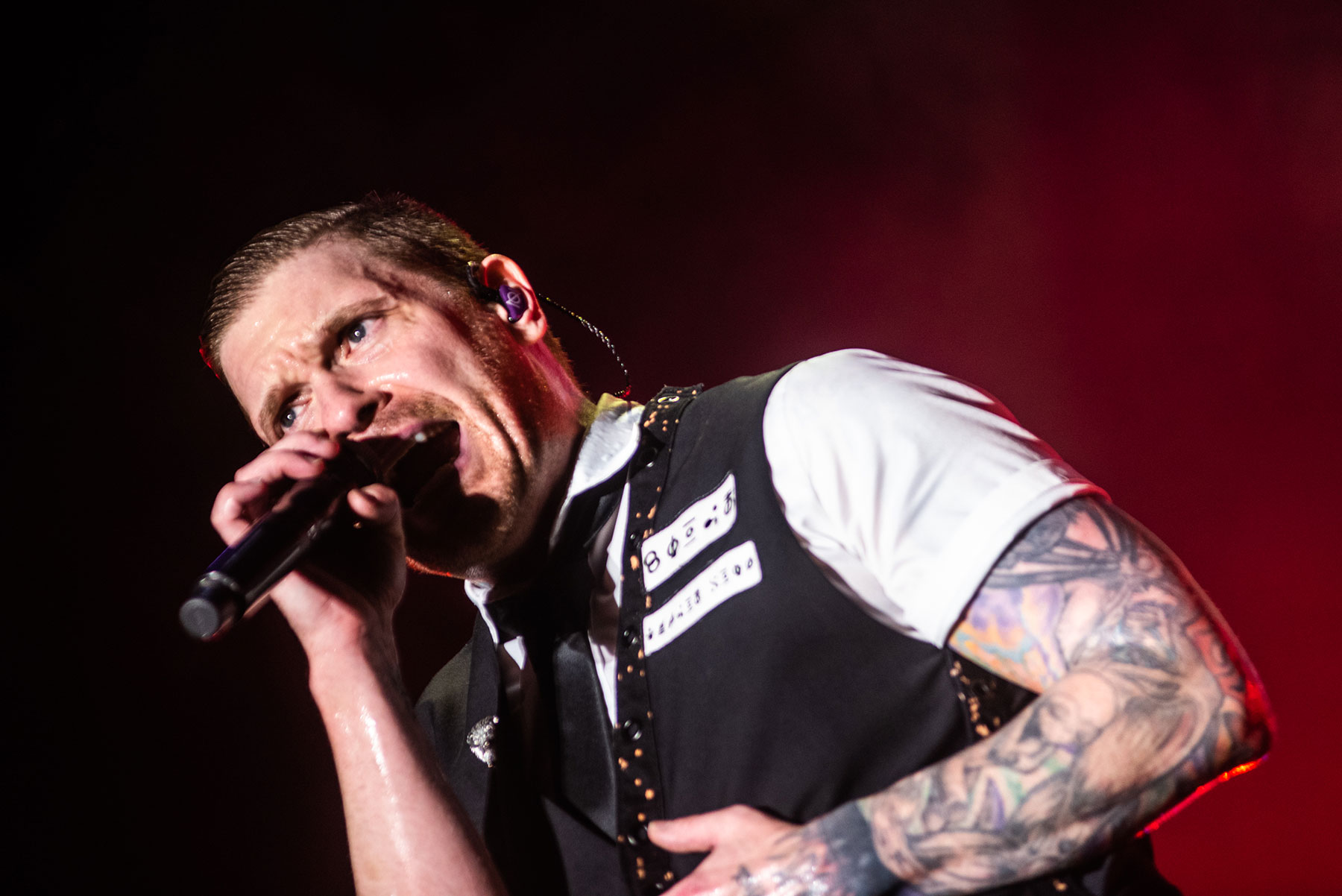 Shinedown no festival Aftershock 2022. Crédito: Rafael Beck