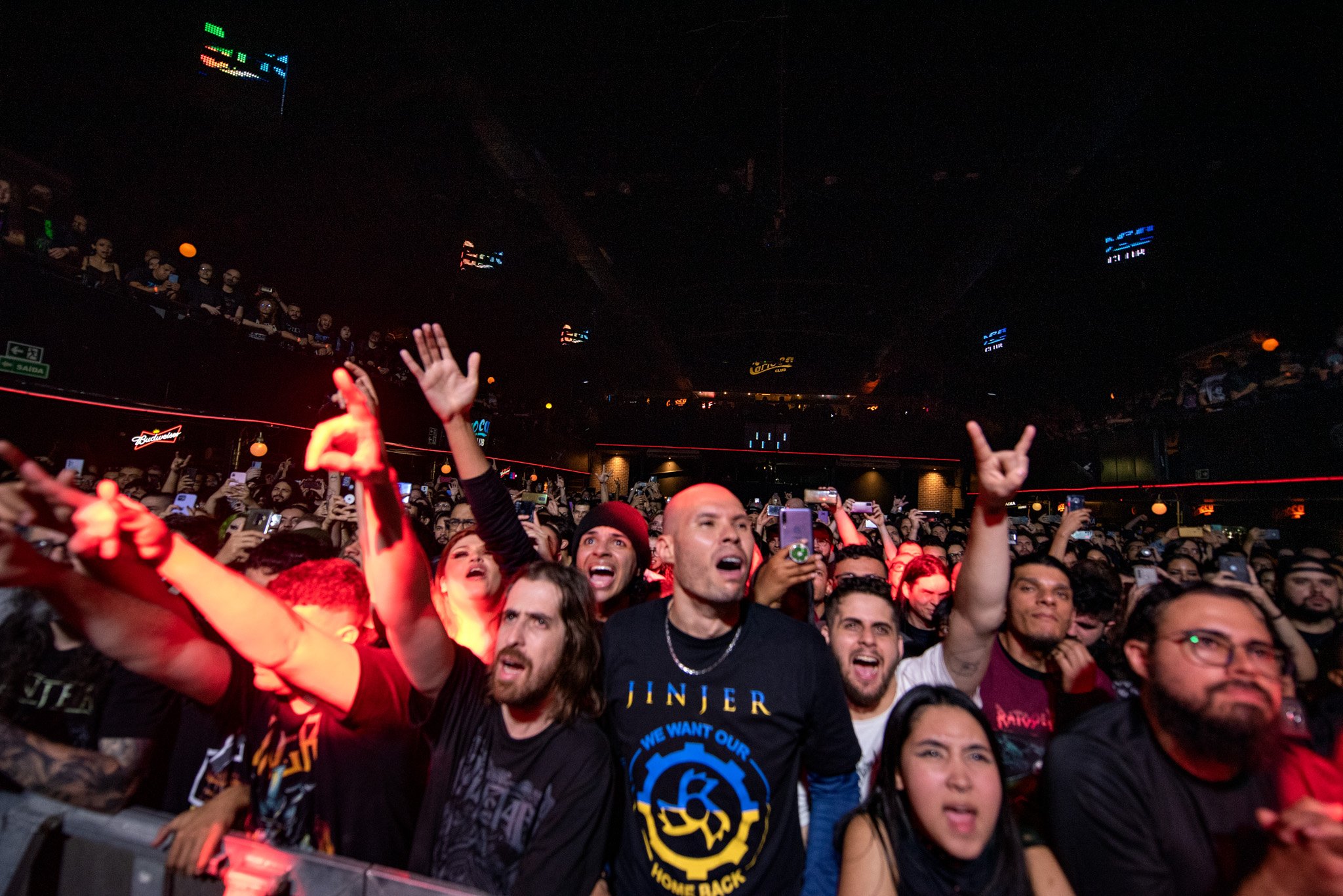 Público no show do Jinjer em São Paulo 2022. Crédito: Leca Suzuki