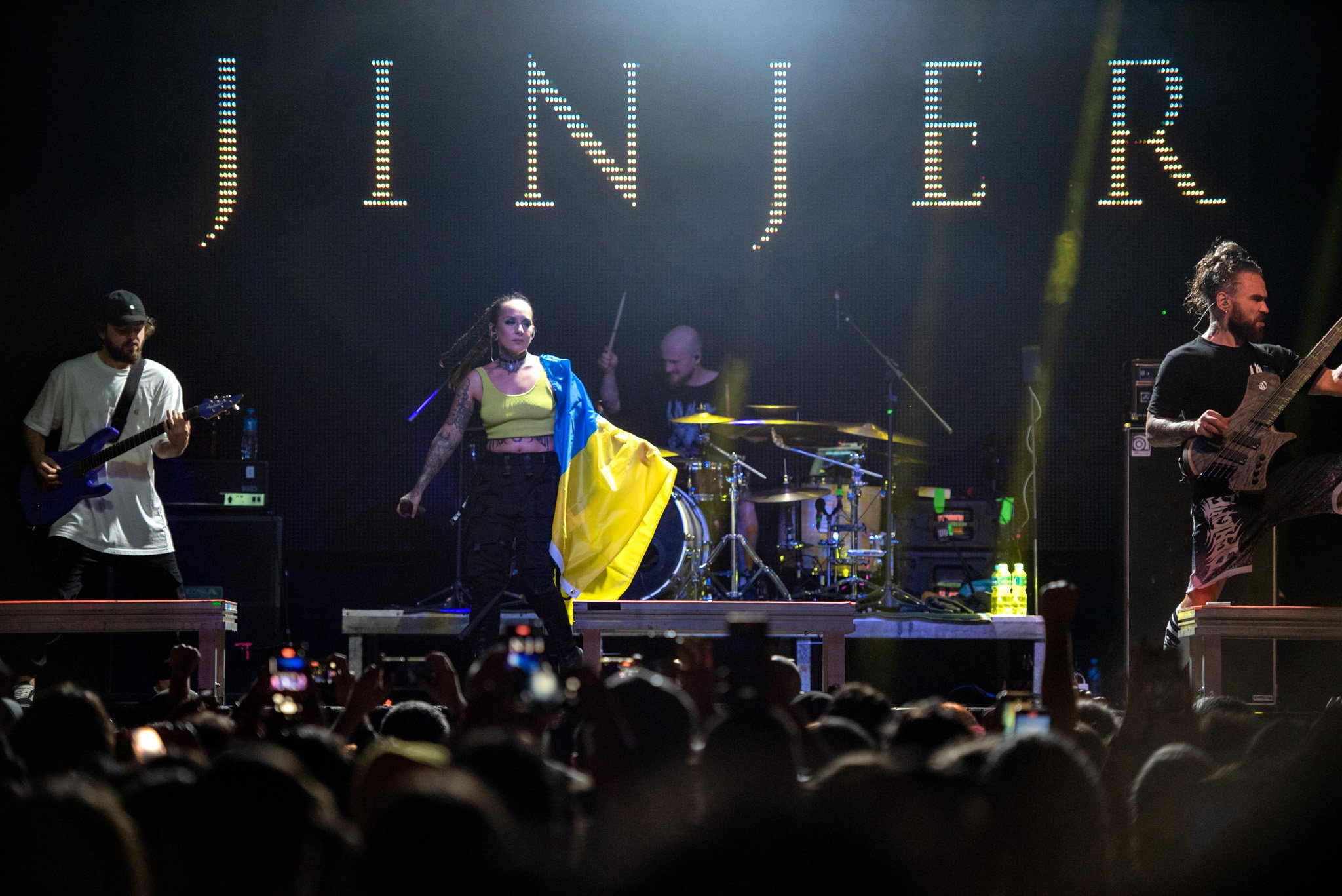 Jinjer em São Paulo em 2022. Crédito: Leca Suzuki
