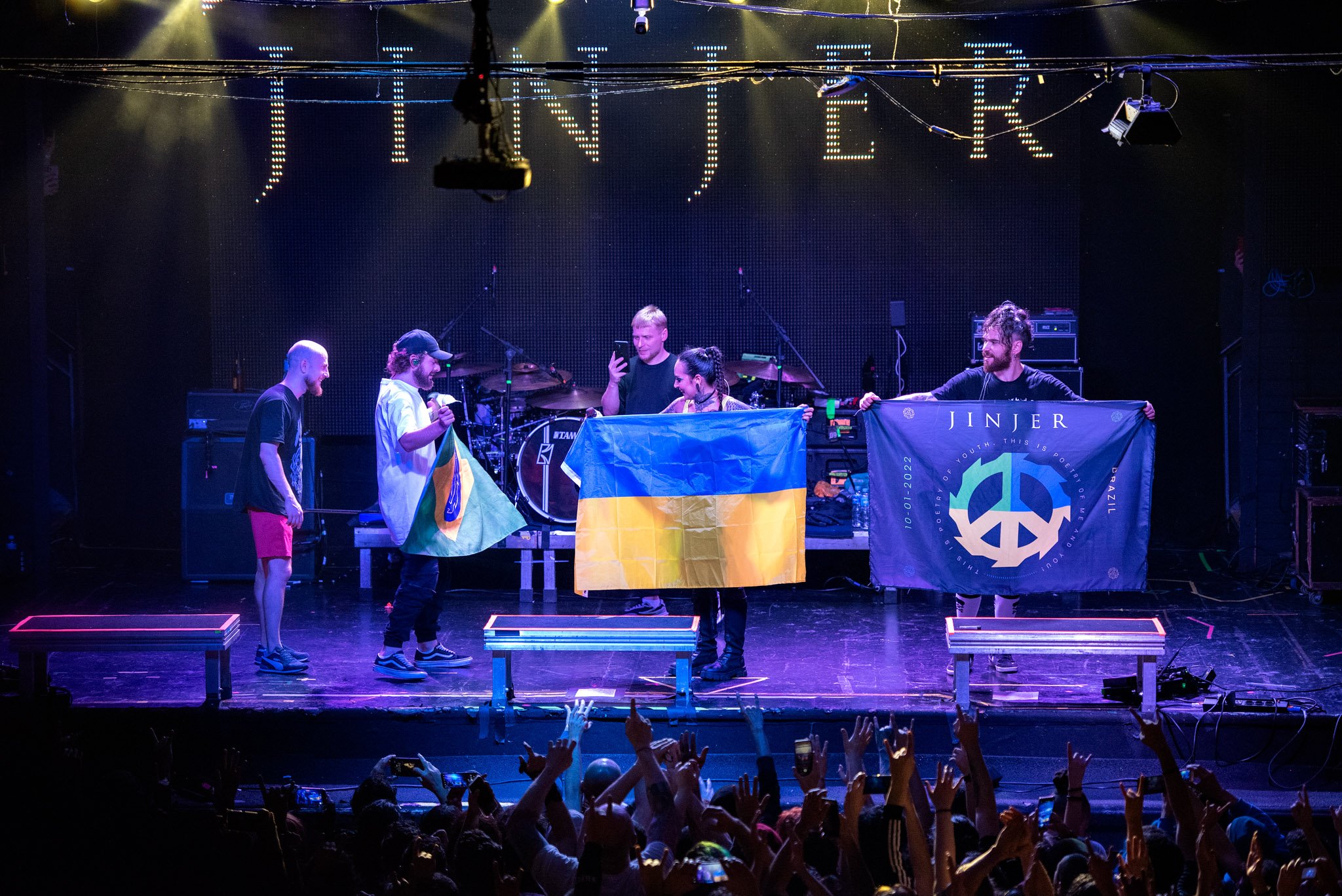 Jinjer em São Paulo em 2022. Crédito: Leca Suzuki