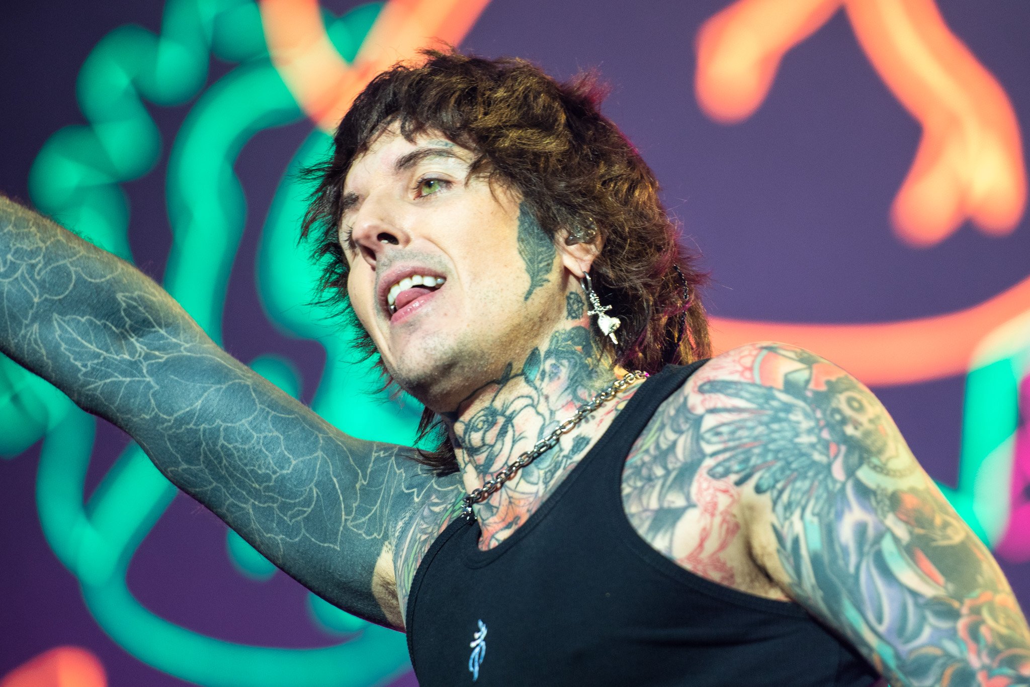 Bring Me The Horizon no Knotfest Brasil. Créditos: Leca Suzuki