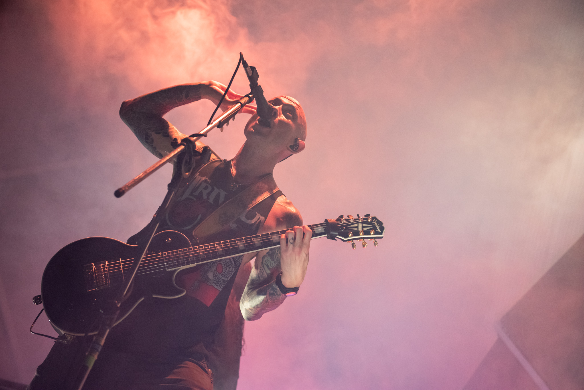 Trivium no Cine Joia, em São Paulo. Crédito: Leca Suzuki