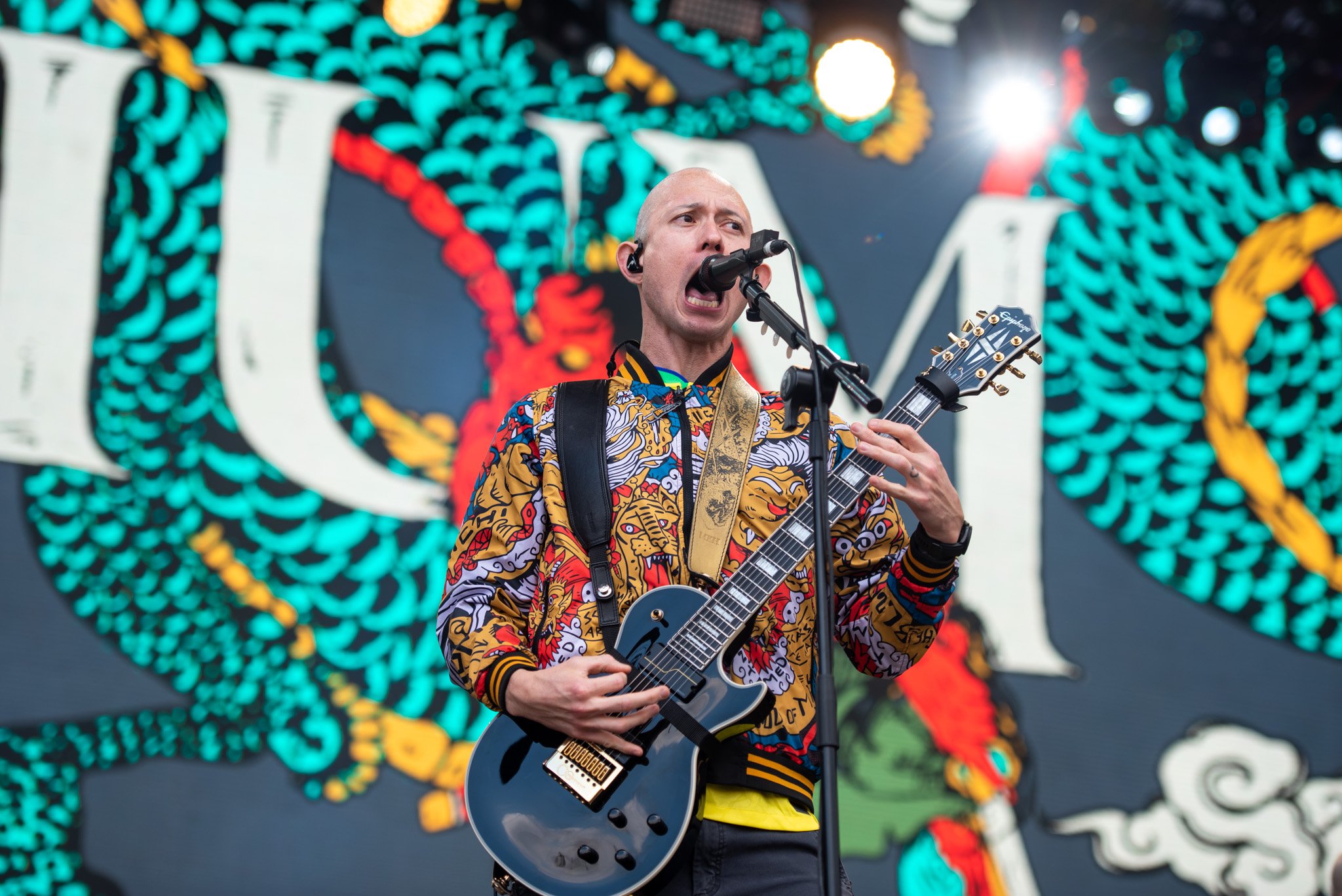 Trivium no Knotfest Brasil. Créditos: Leca Suzuki