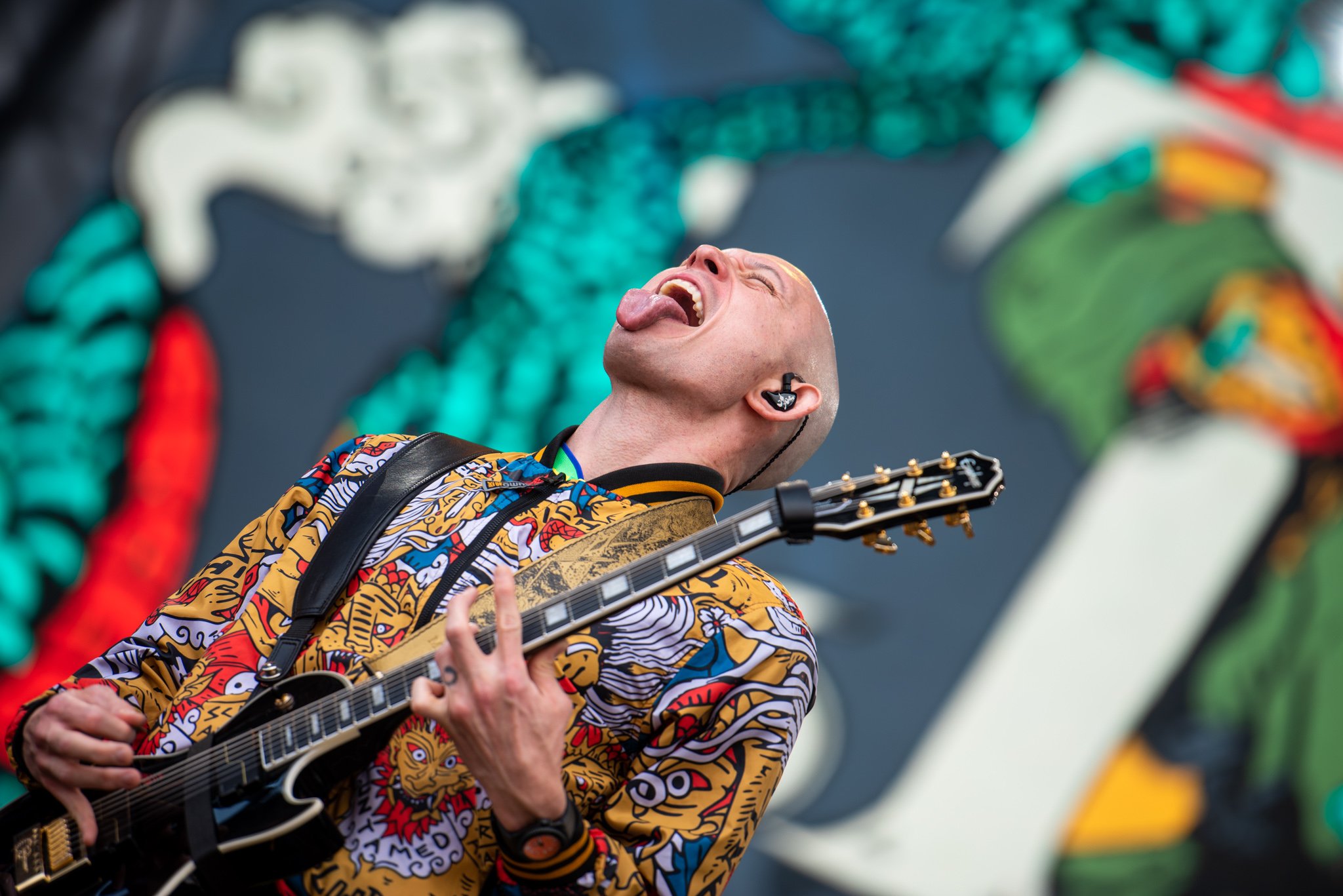 Trivium no Knotfest Brasil. Créditos: Leca Suzuki