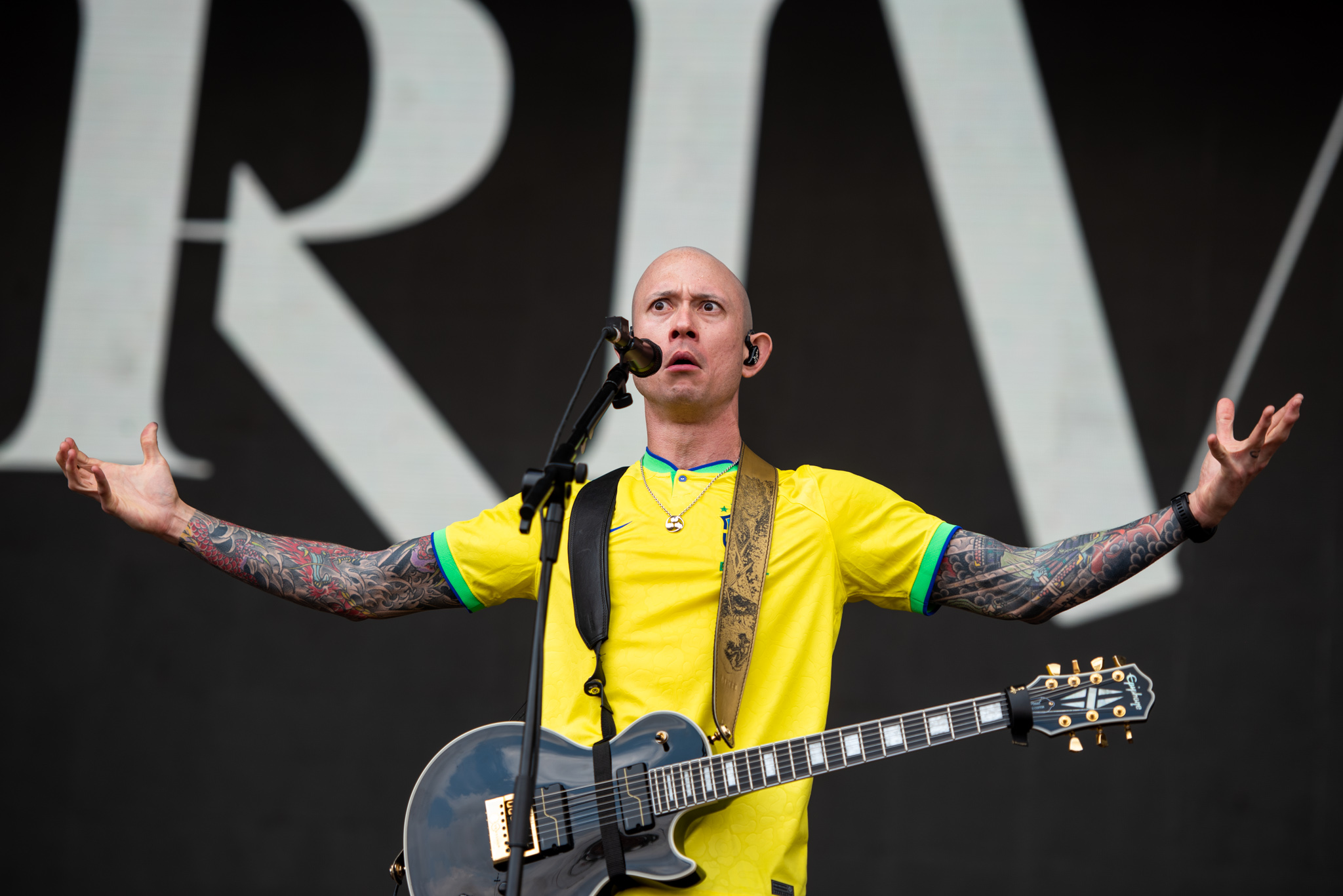 Trivium no Knotfest Brasil. Créditos: Leca Suzuki