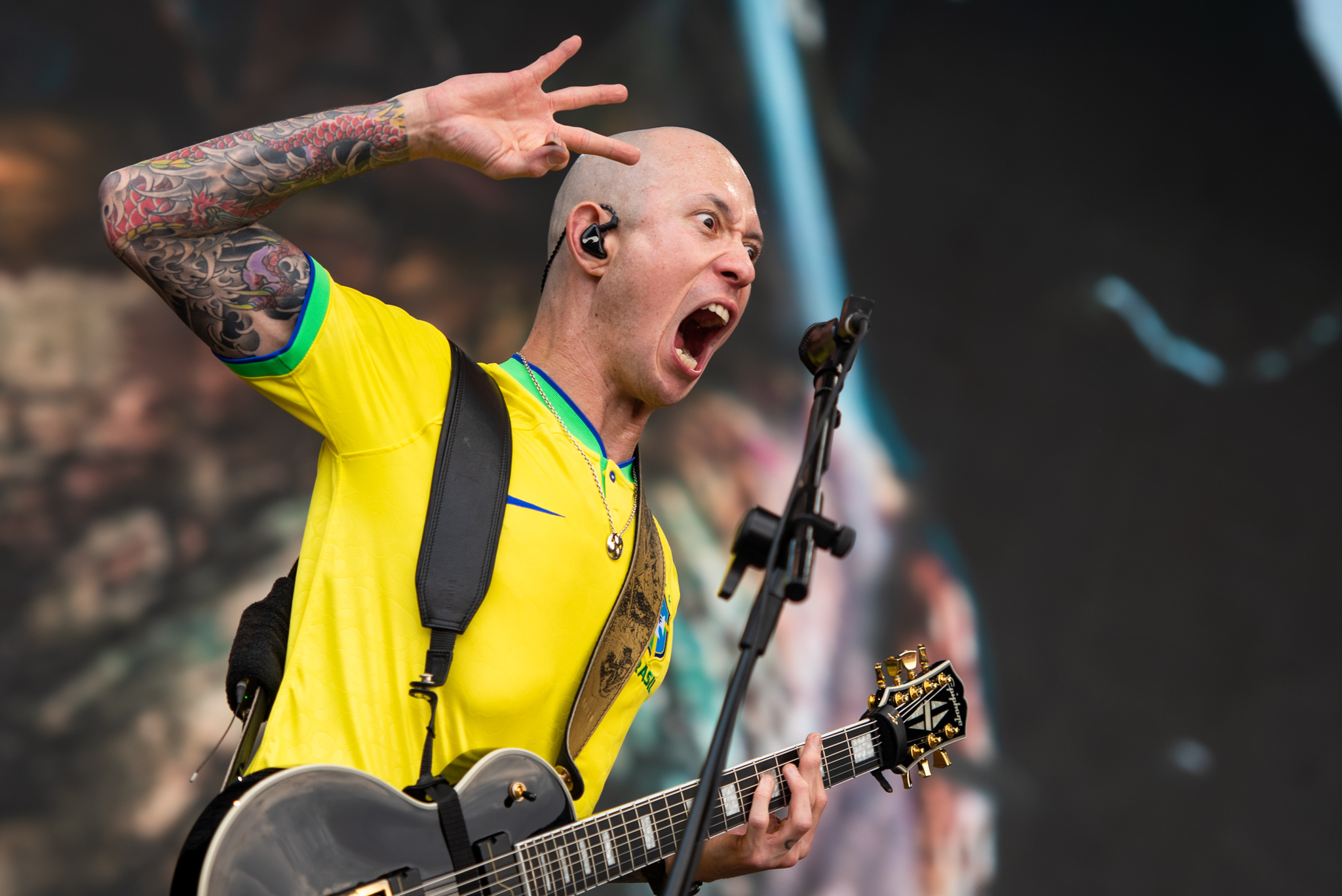 Trivium no Knotfest Brasil. Créditos: Leca Suzuki