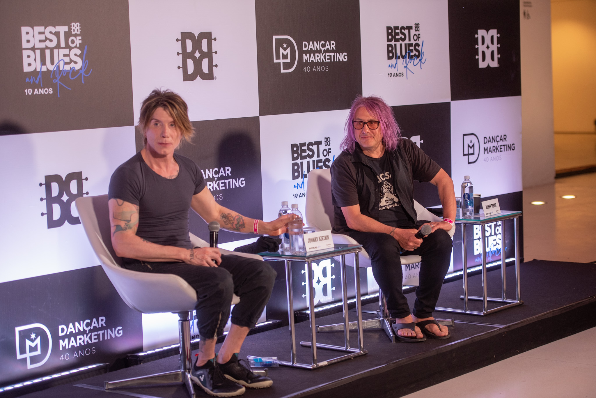 The Goo Goo Dolls na coletiva do Best of Blues and Rock 2023. Crédito: Leca Suzuki