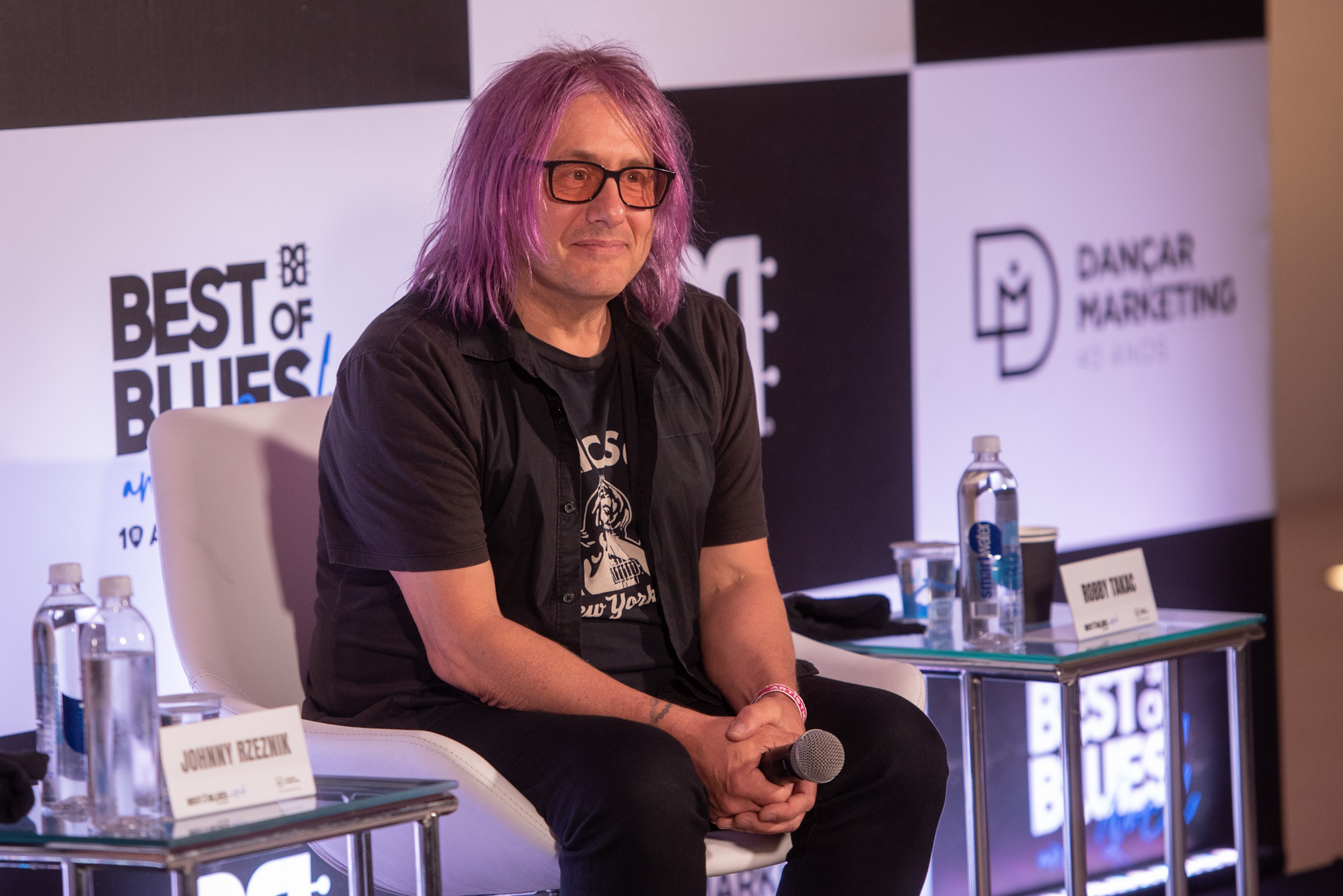 The Goo Goo Dolls na coletiva do Best of Blues and Rock 2023. Crédito: Leca Suzuki