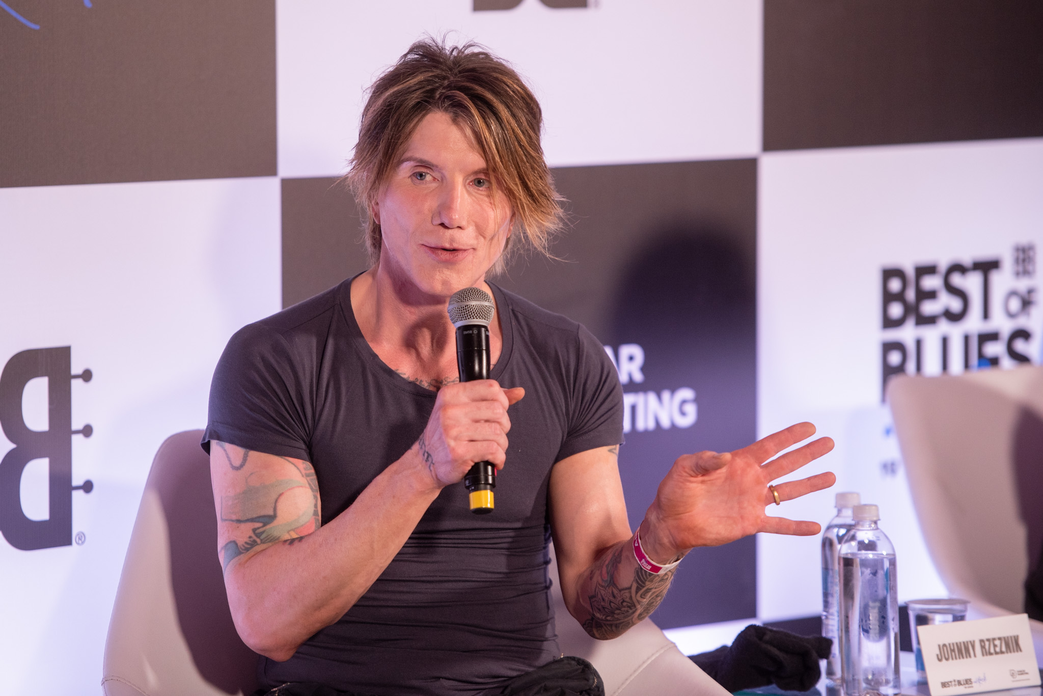 The Goo Goo Dolls na coletiva do Best of Blues and Rock 2023. Crédito: Leca Suzuki