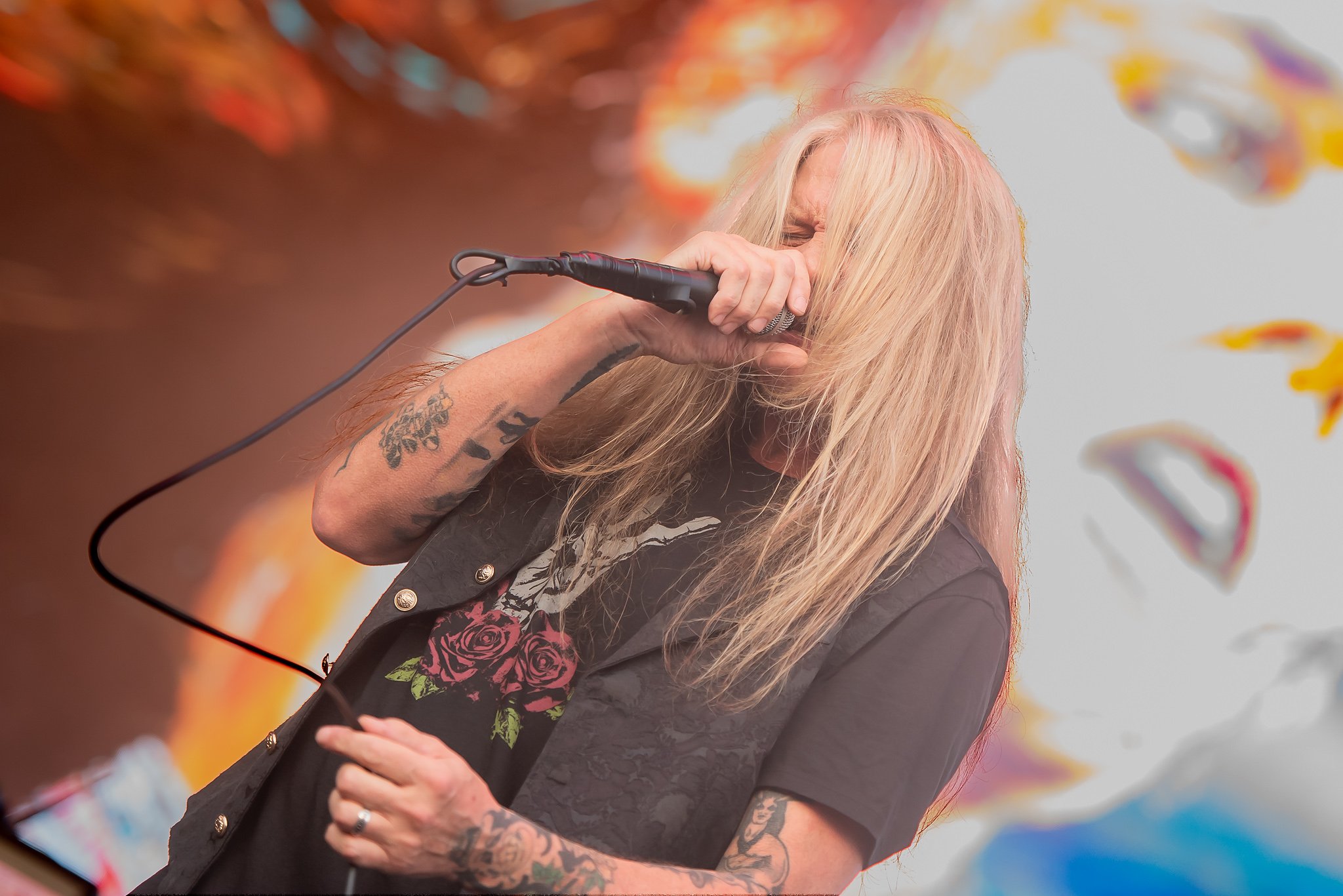 Sebastian Bach no Summer Breeze 2024. Crédito: Leca Suzuki