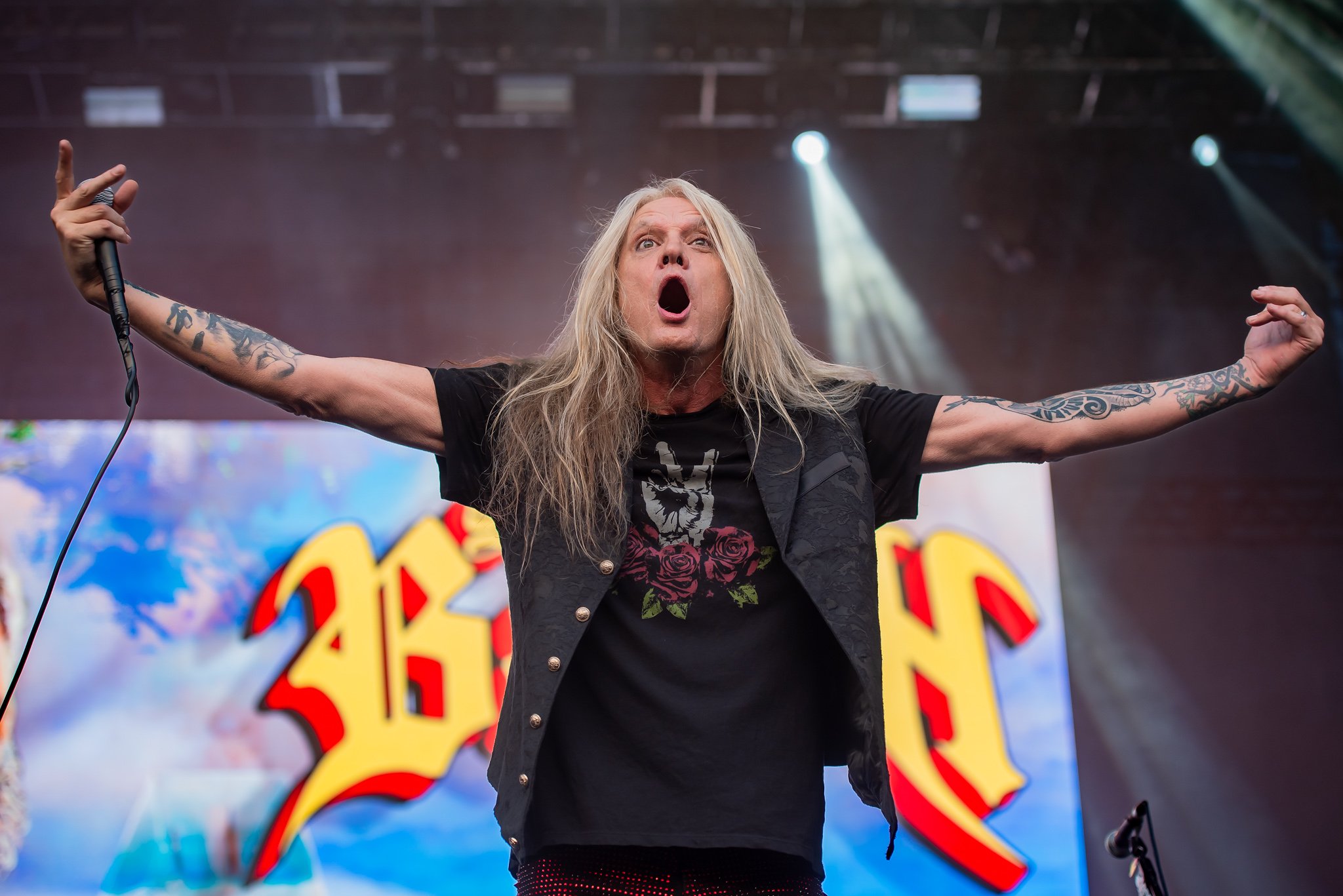 Sebastian Bach no Summer Breeze 2024. Crédito: Leca Suzuki