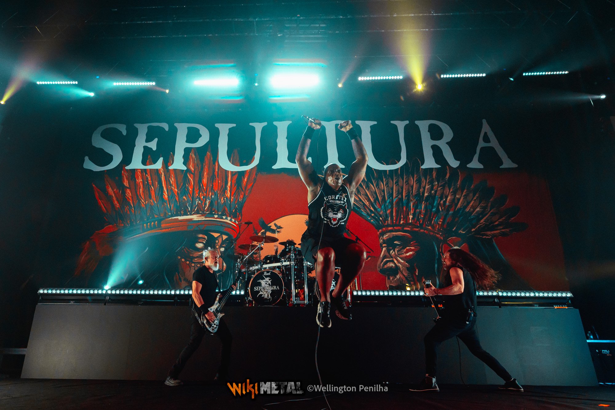 Sepultura no Espaço Unimed com a turnê de despedida 'Celebrating  Life Through Death'. Crédito: Wellington Penilha