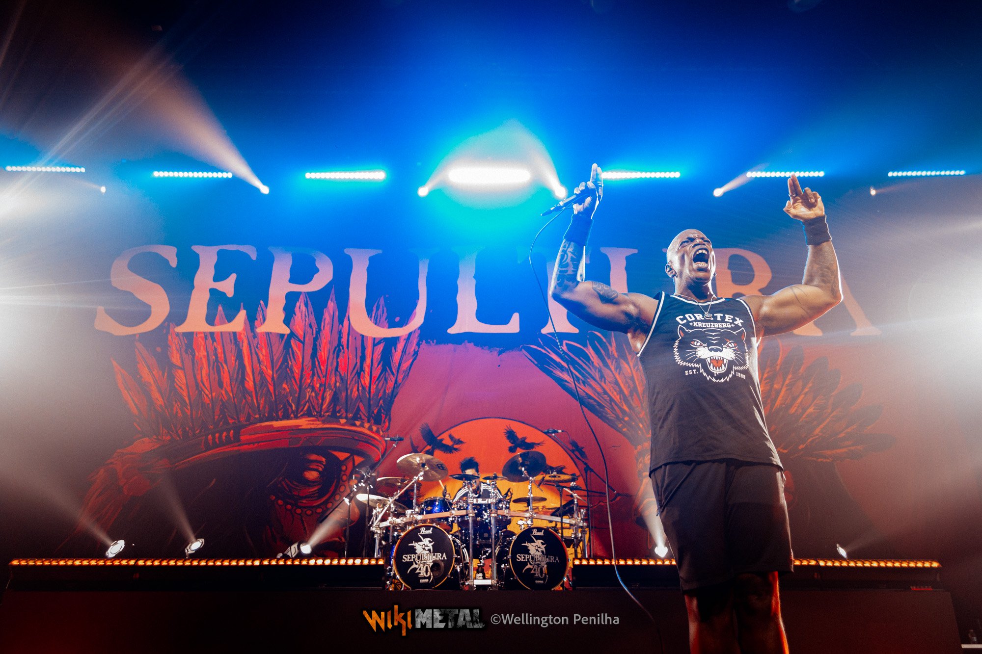 Sepultura no Espaço Unimed com a turnê de despedida 'Celebrating  Life Through Death'. Crédito: Wellington Penilha