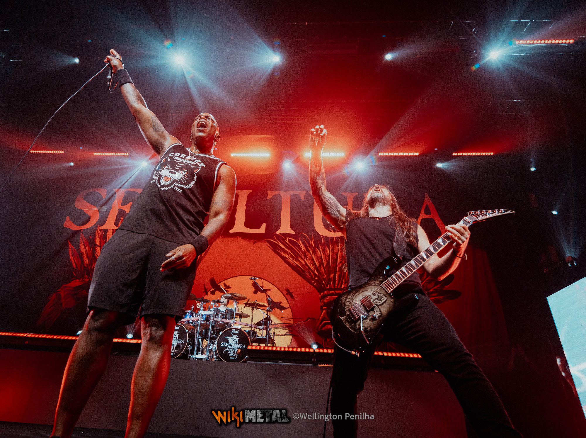 Sepultura no Espaço Unimed com a turnê de despedida 'Celebrating  Life Through Death'. Crédito: Wellington Penilha