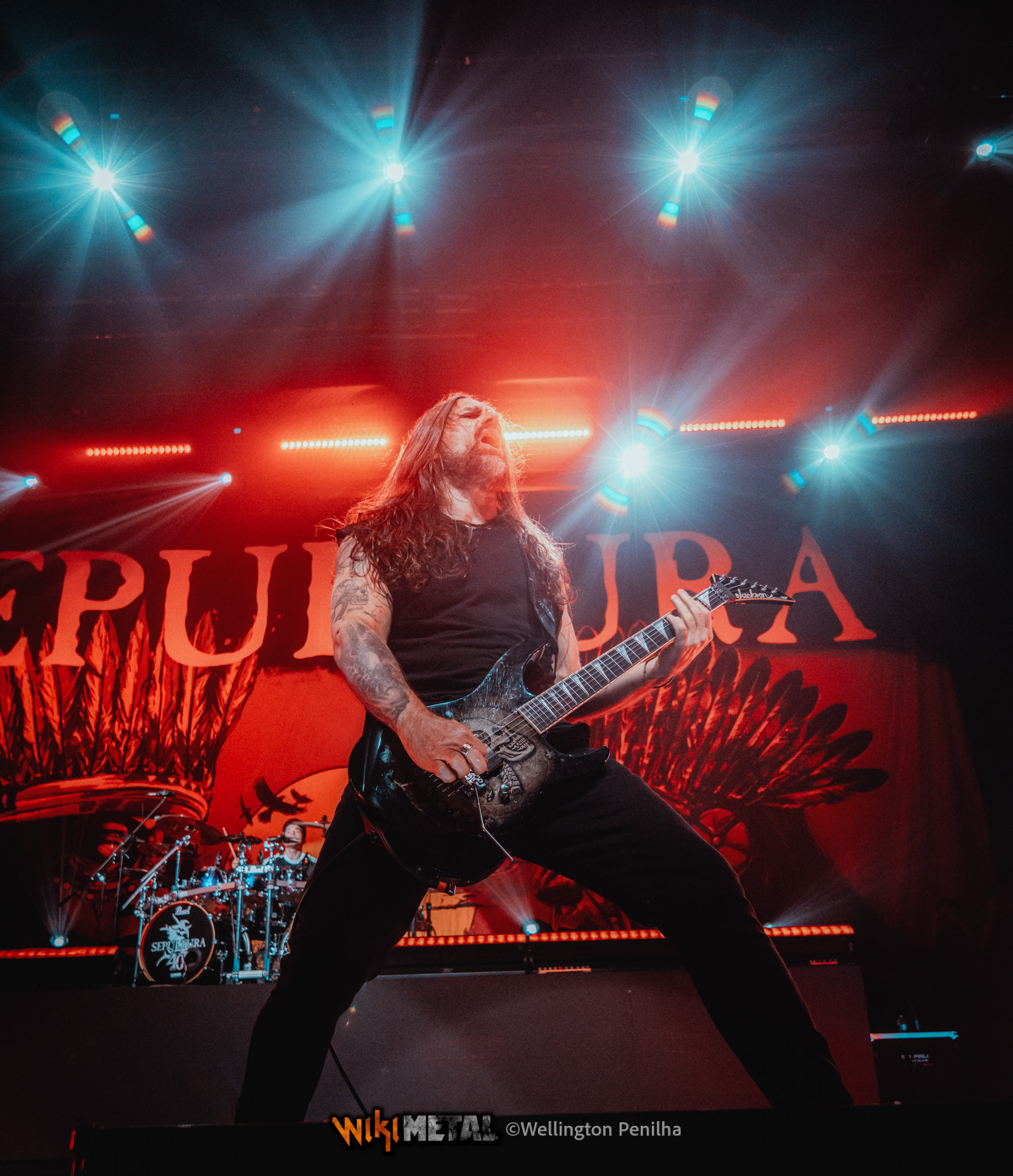 Sepultura no Espaço Unimed com a turnê de despedida 'Celebrating  Life Through Death'. Crédito: Wellington Penilha