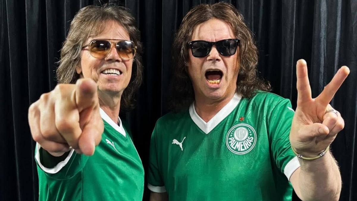 Europe: Joey Tempest e John Norum vestem camisa do Palmeiras após shows no Brasil Europe: Joey Tempest e John Norum vestem camisa do Palmeiras após shows no Brasil
