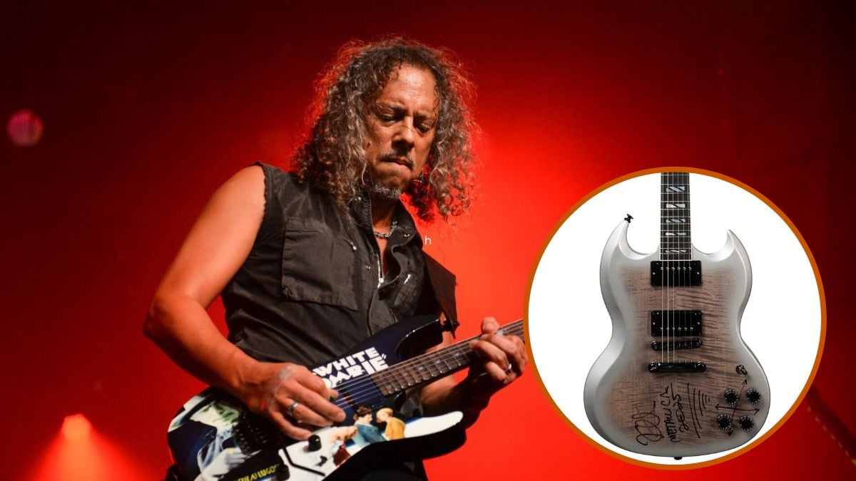 Guitarra de Kirk Hammett usada no ‘Back to the Beginning’ é vendida por R$ 410 mil